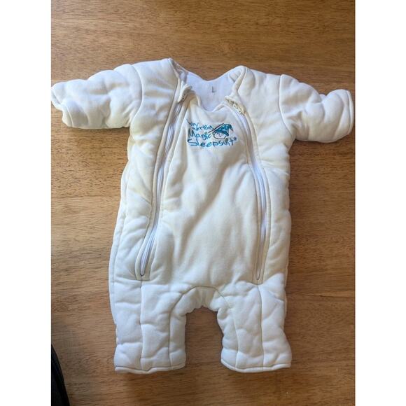 Baby Merlin's Magic Sleepsuit. Ivory White Size L Written On Suit - Picture 1 of 7